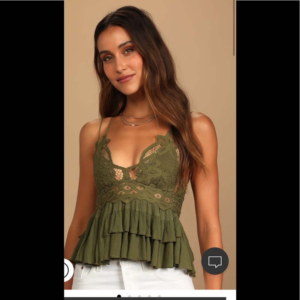 NWOT Lulu’s Olive Green Top
